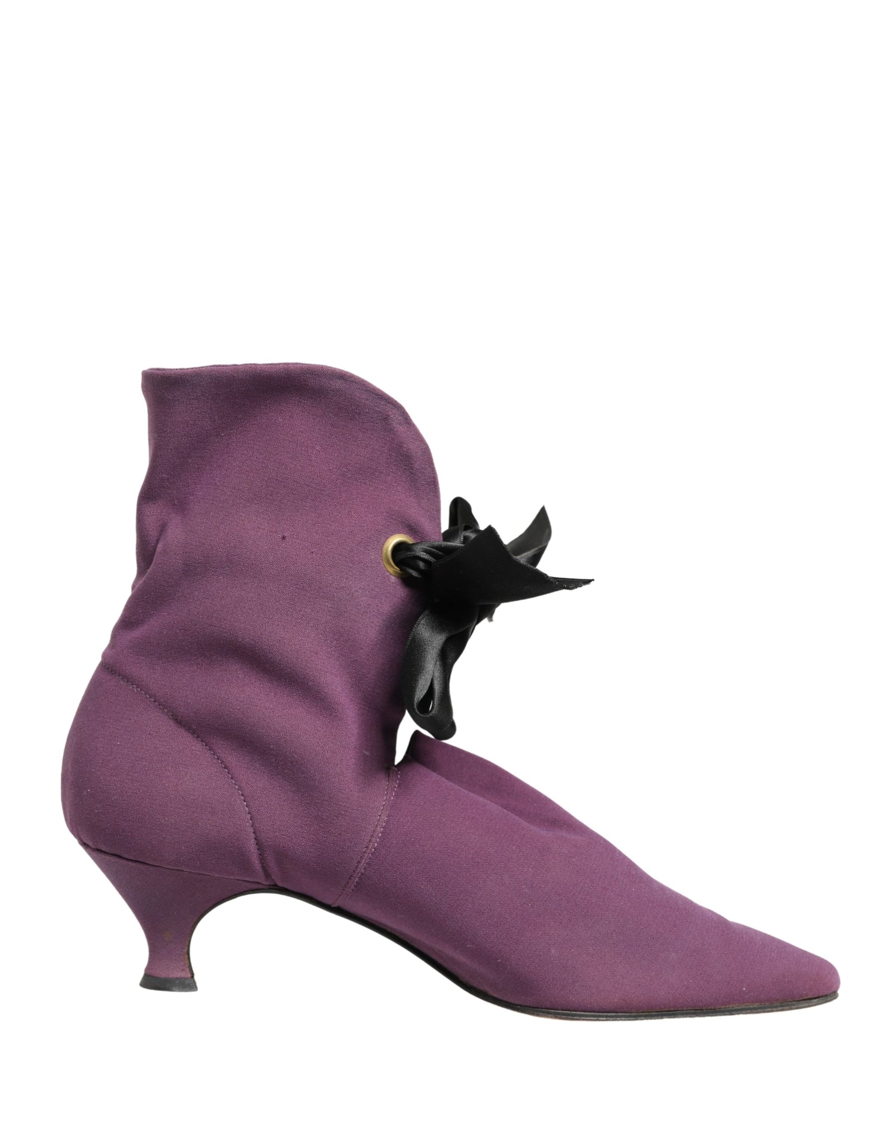 Dolce & Gabbana Purple Mid Calf Boots Shoes | Regal Royce