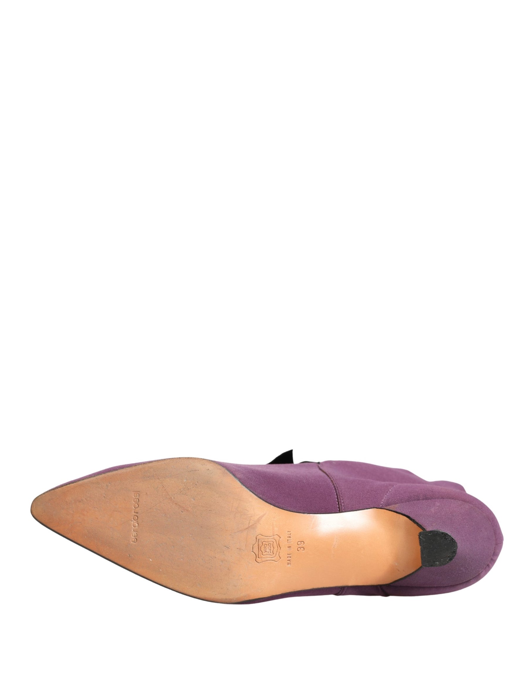 Dolce & Gabbana Purple Mid Calf Boots Shoes | Regal Royce