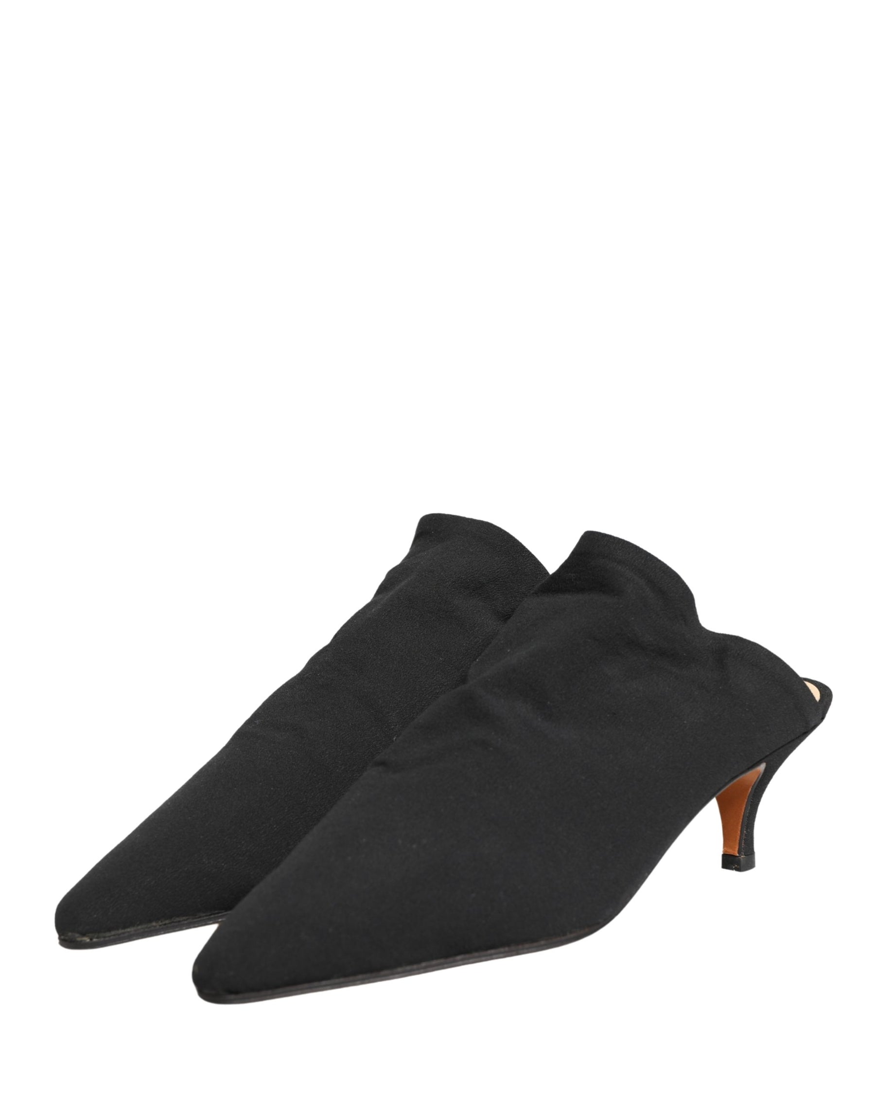Dolce & Gabbana Black Suede Heel Mule Shoes | Regal Royce