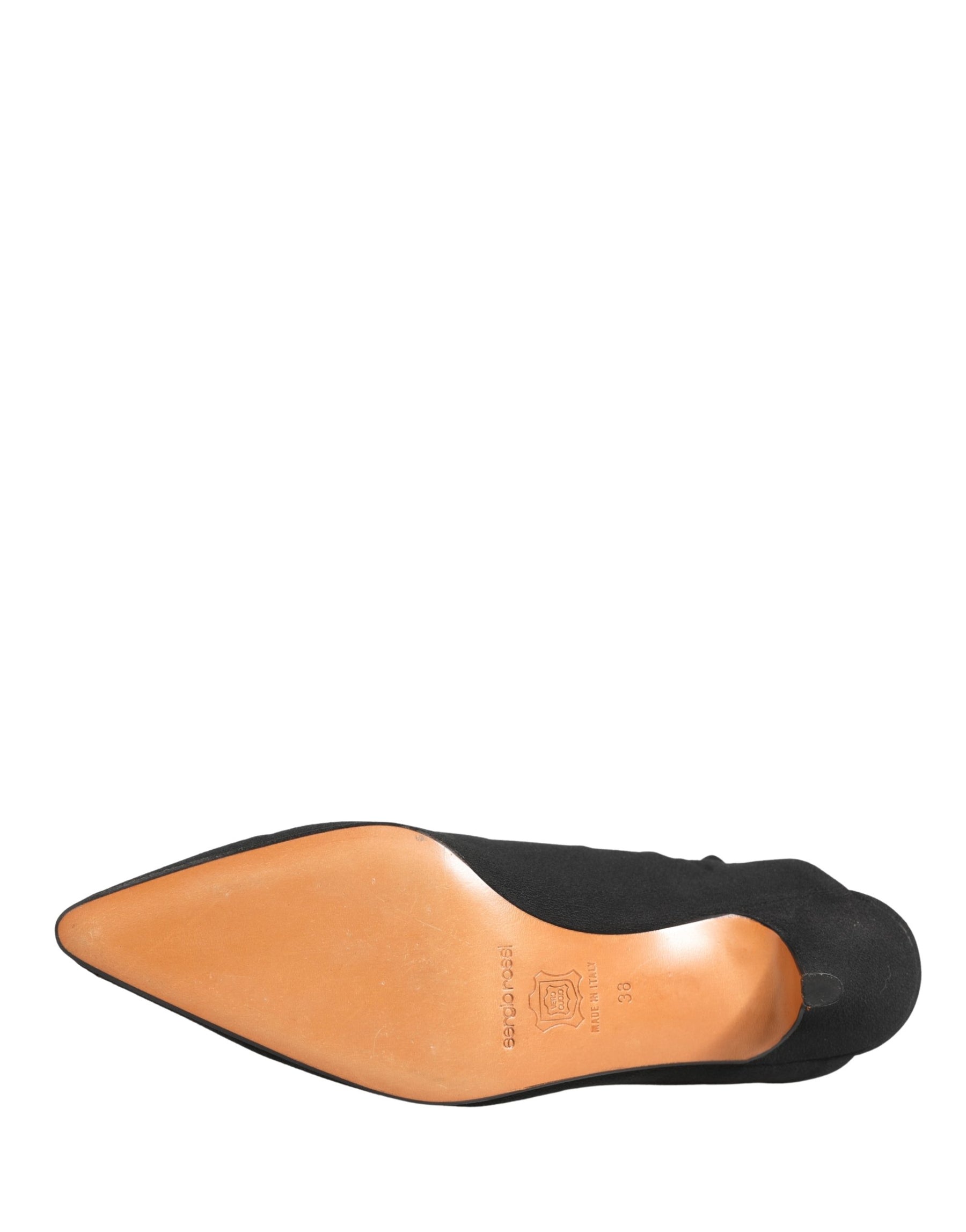 Dolce & Gabbana Black Suede Heel Mule Shoes | Regal Royce