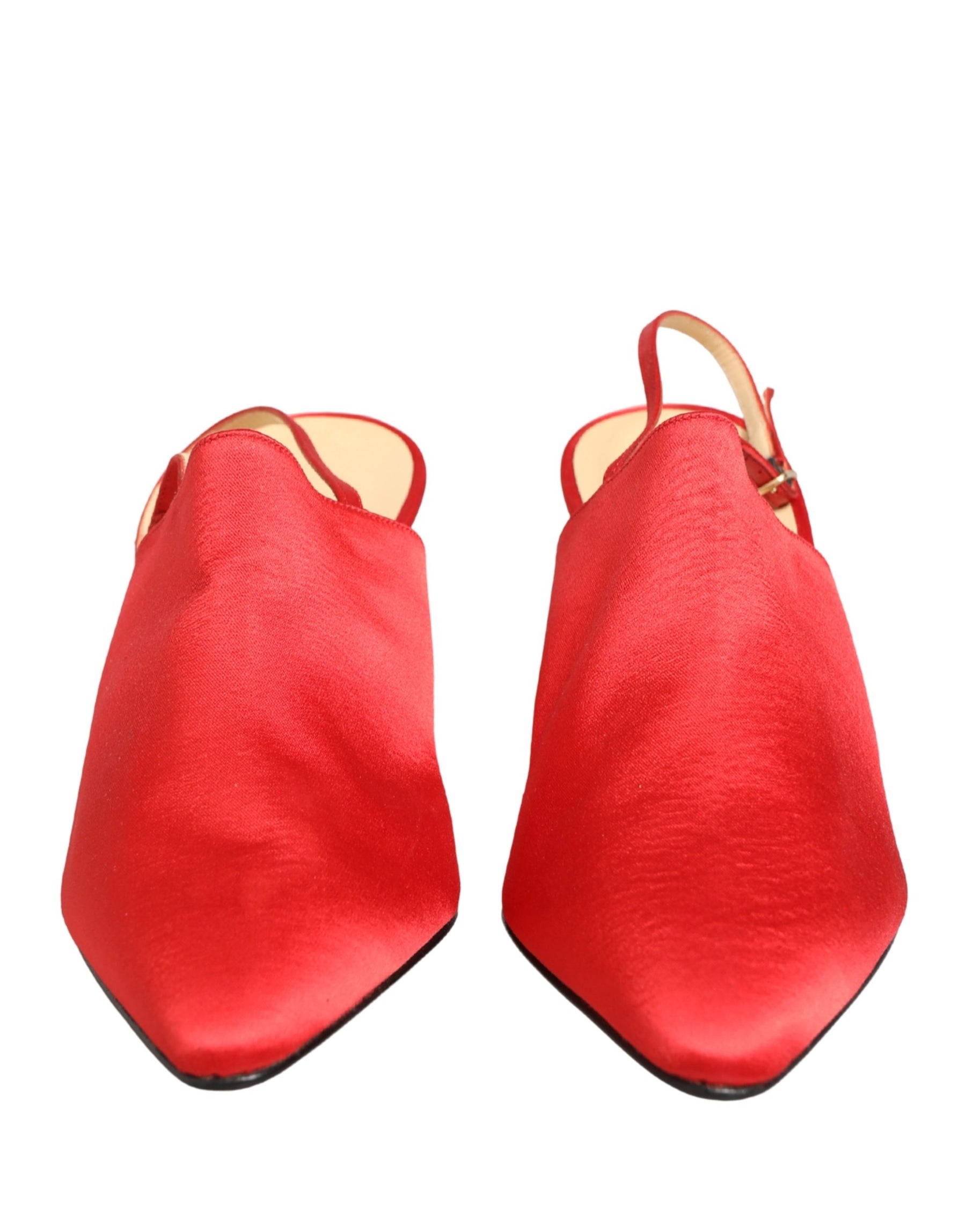 Dolce & Gabbana Red Suede Heel Slingback Shoes | Regal Royce