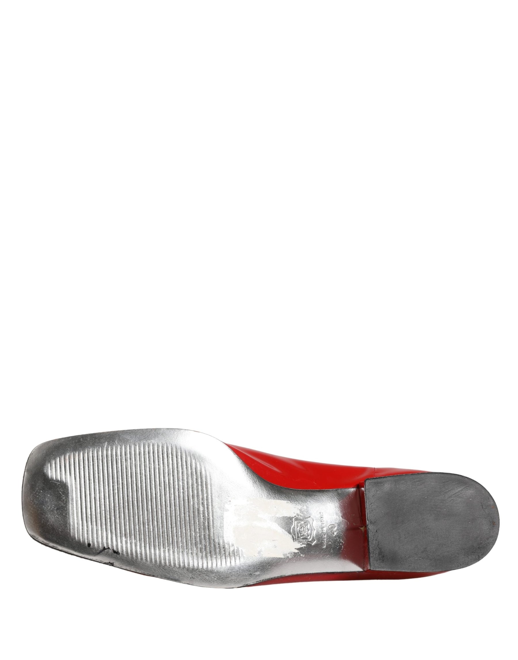 Dolce & Gabbana Red Patent Leather Moccasin Slip On Shoes | Regal Royce
