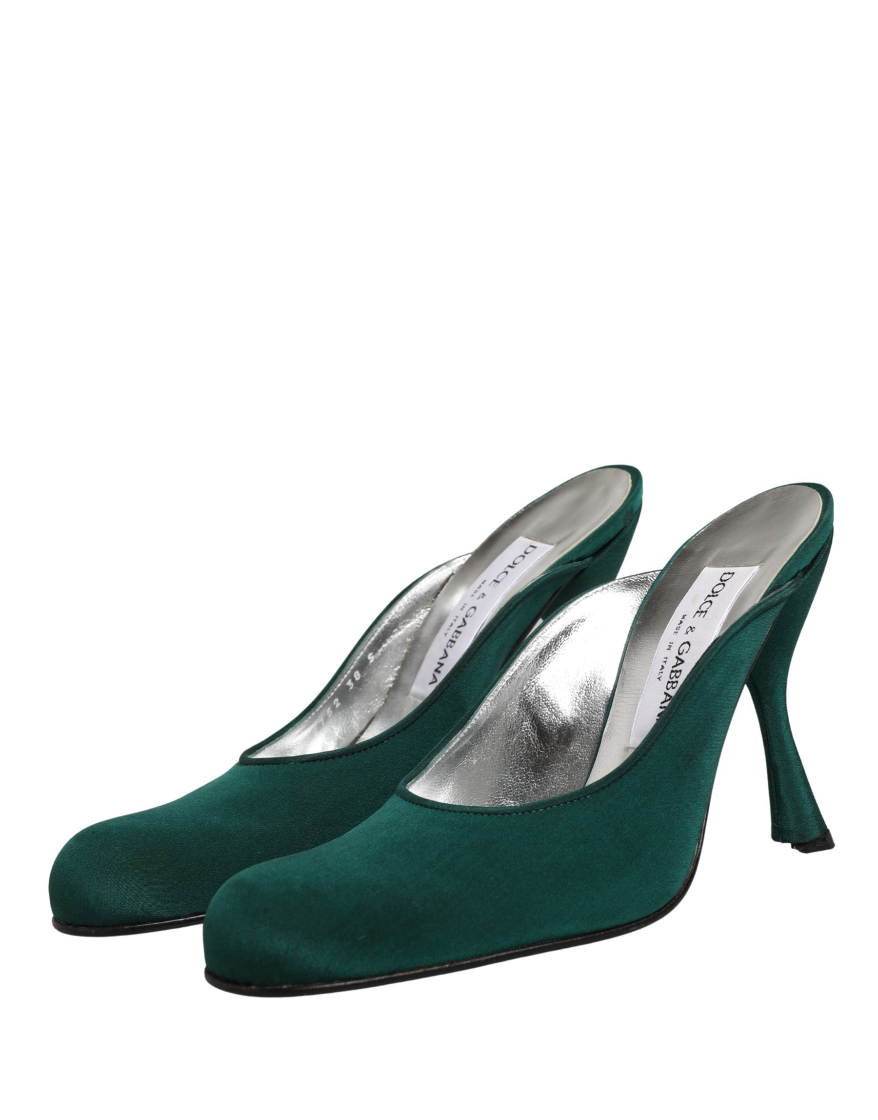Dolce & Gabbana Green Suede Leather High Heel Pumps Shoes | Regal Royce