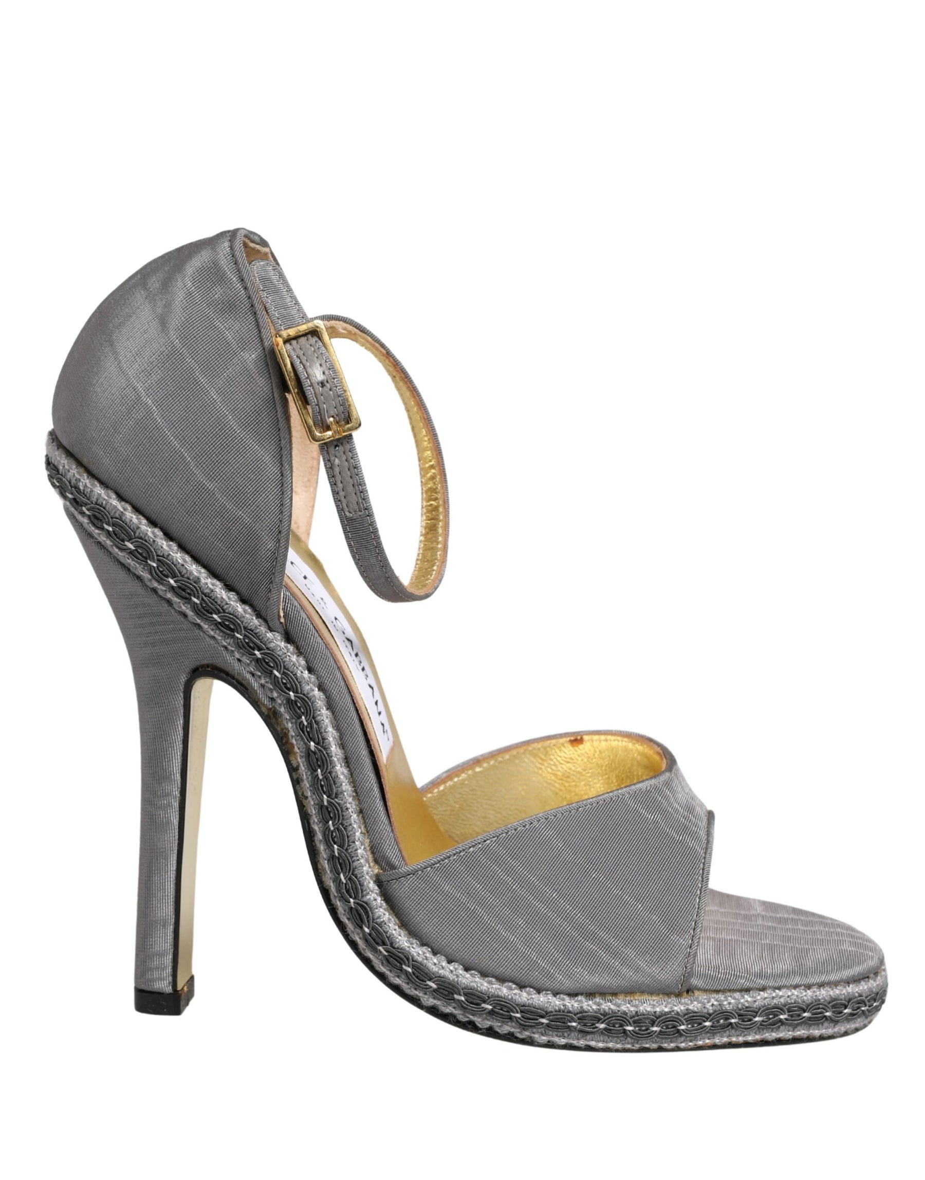 Dolce & Gabbana Gray High Heeled Sandals Ankle Strap Shoes | Regal Royce