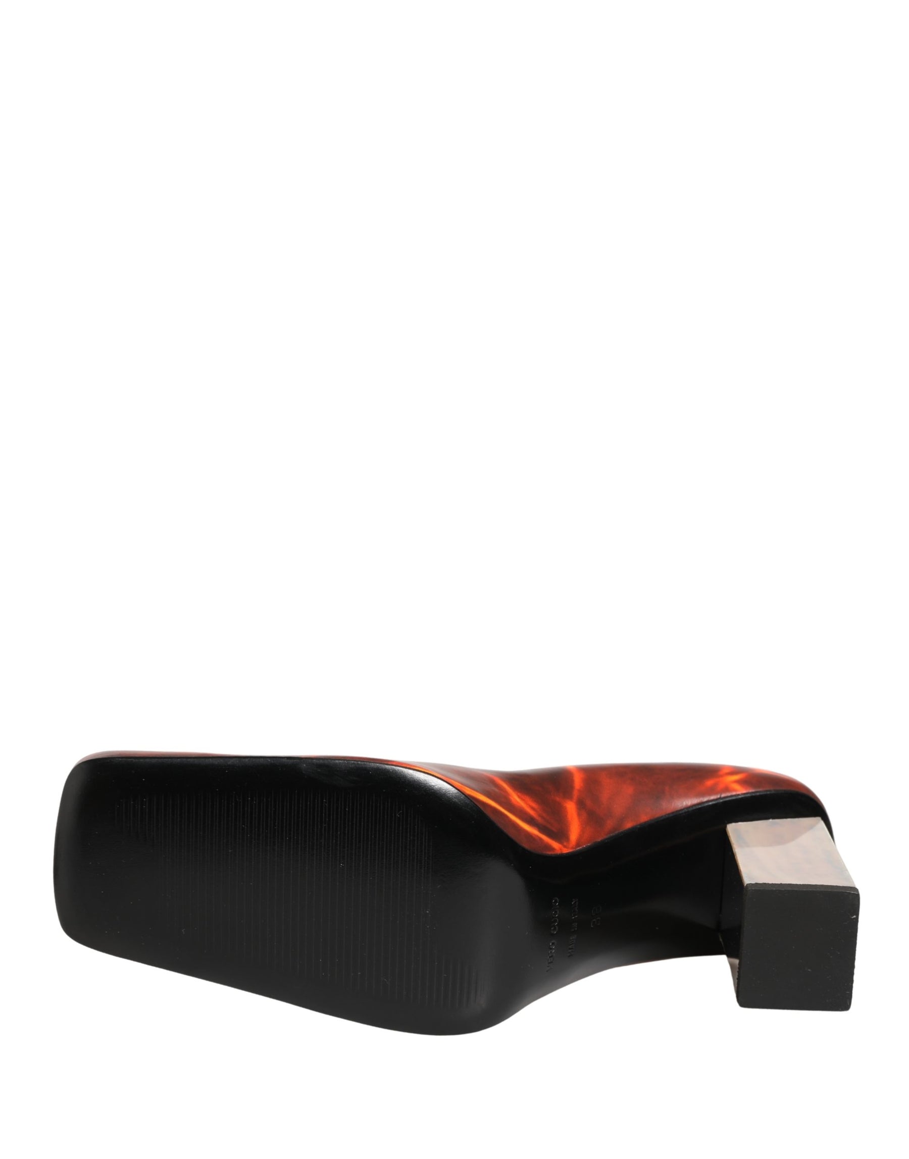 Dolce & Gabbana Multicolor Leather Square Toe Pumps Shoes | Regal Royce