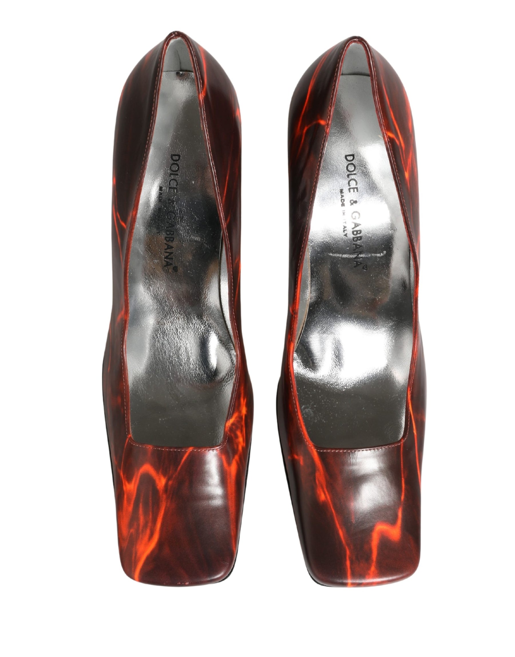 Dolce & Gabbana Multicolor Leather Square Toe Pumps Shoes | Regal Royce