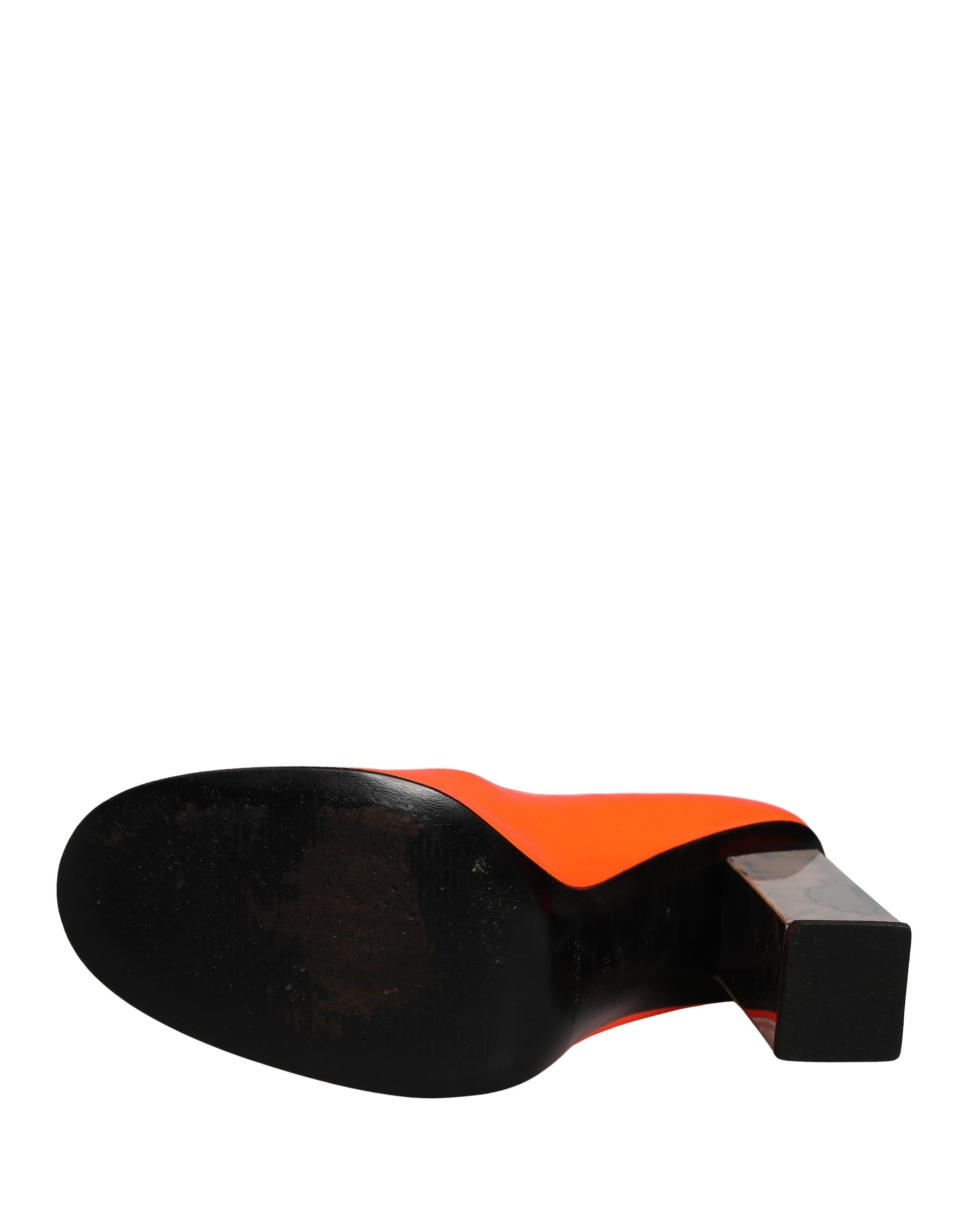 Dolce & Gabbana Orange Patent Leather Heels Pumps Shoes | Regal Royce