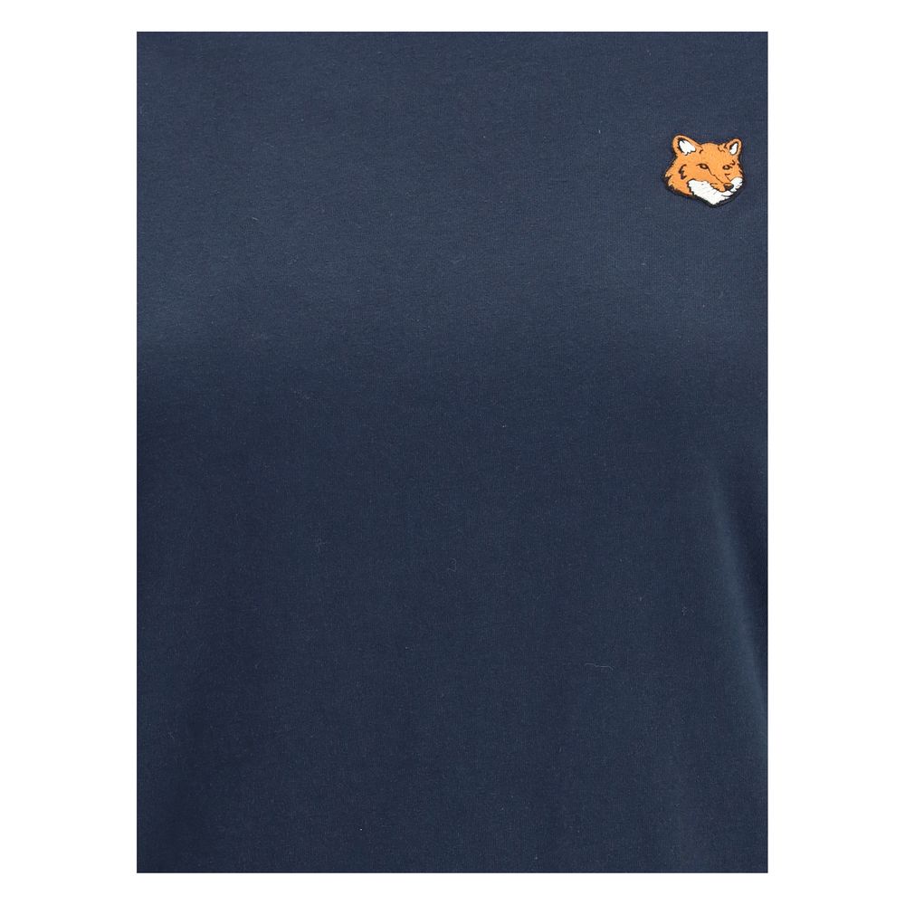 Maison Kitsuné Blue Cotton T-Shirt | Regal Royce