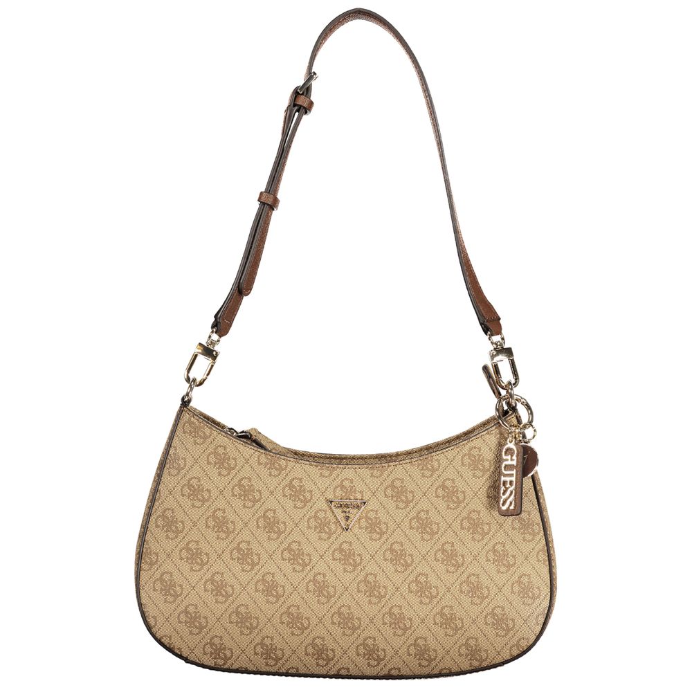 Guess Jeans Beige Polyurethane Women Handbag | Regal Royce