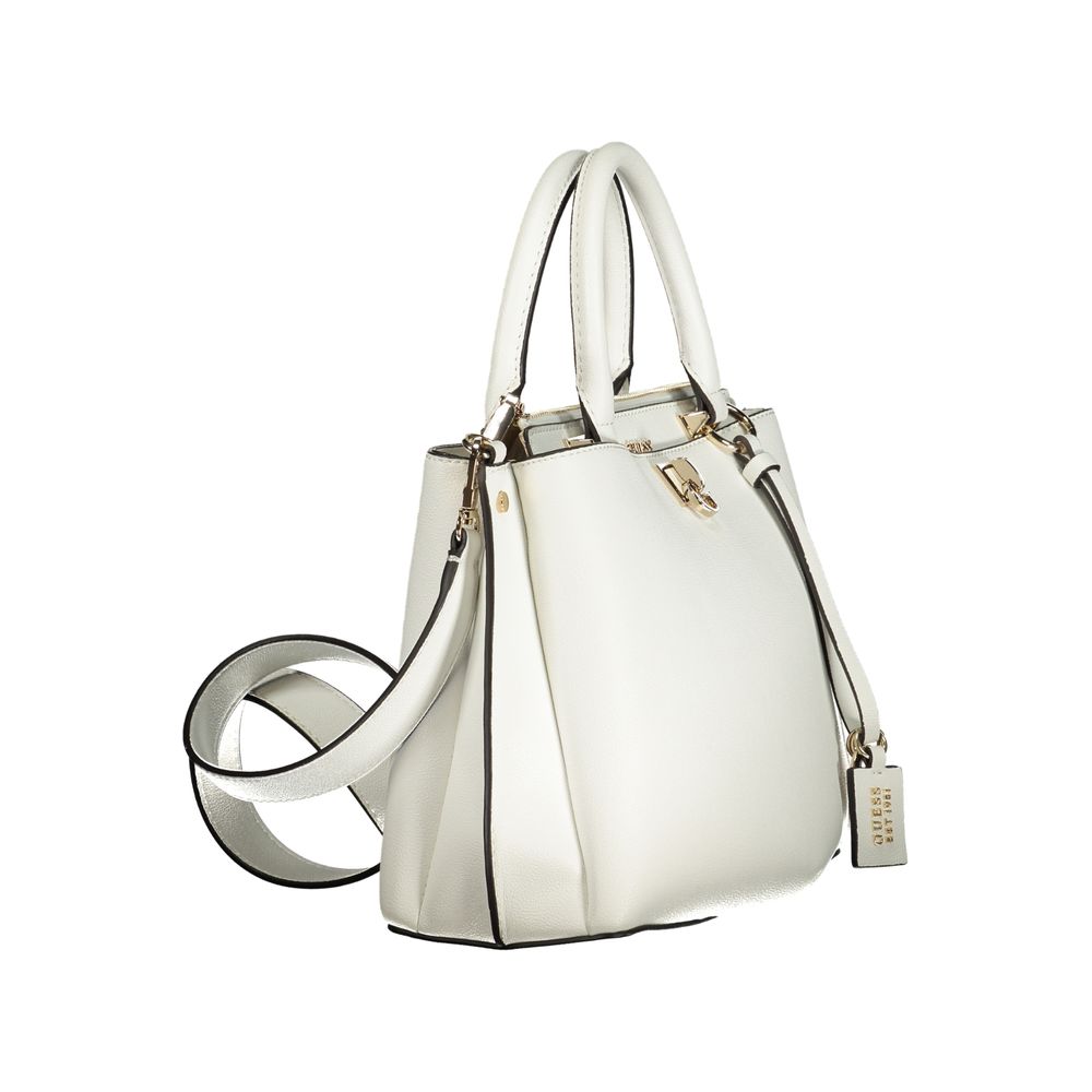 Guess Jeans White Polyurethane Women Handbag | Regal Royce