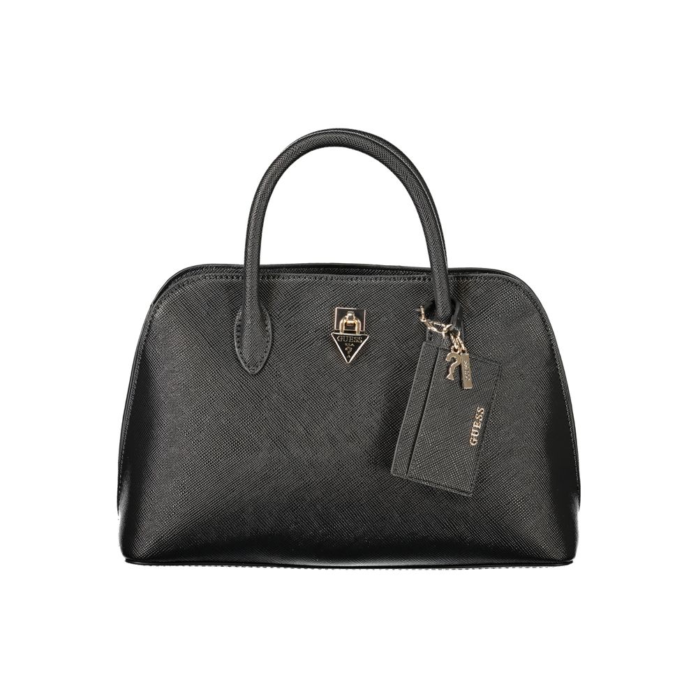 Guess Jeans Black Polyurethane Women Handbag | Regal Royce
