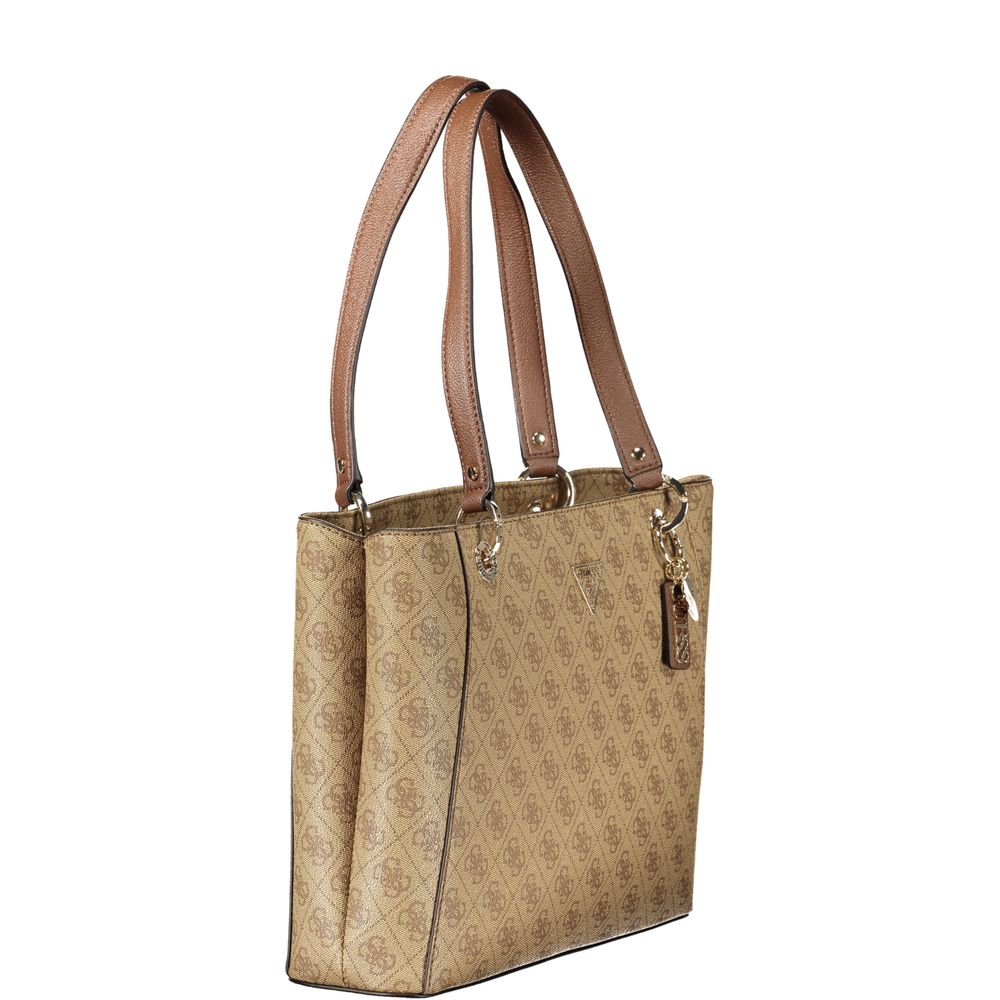 Guess Jeans Beige Polyurethane Women Handbag | Regal Royce