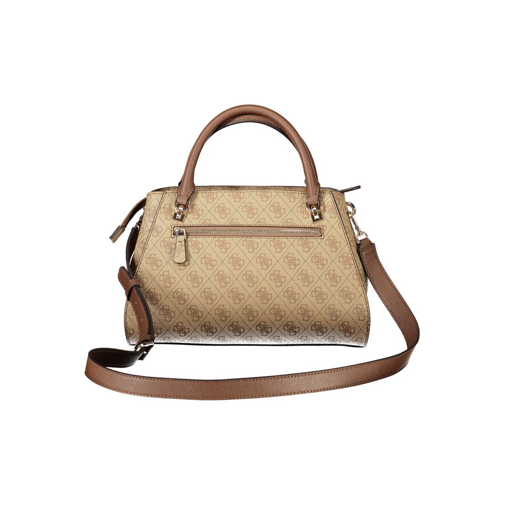 Guess Jeans Beige Polyurethane Women Handbag | Regal Royce