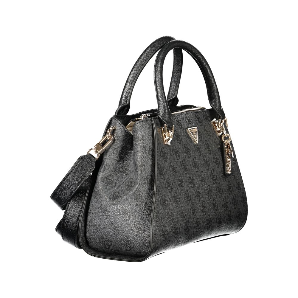 Guess Jeans Black Polyurethane Women Handbag | Regal Royce