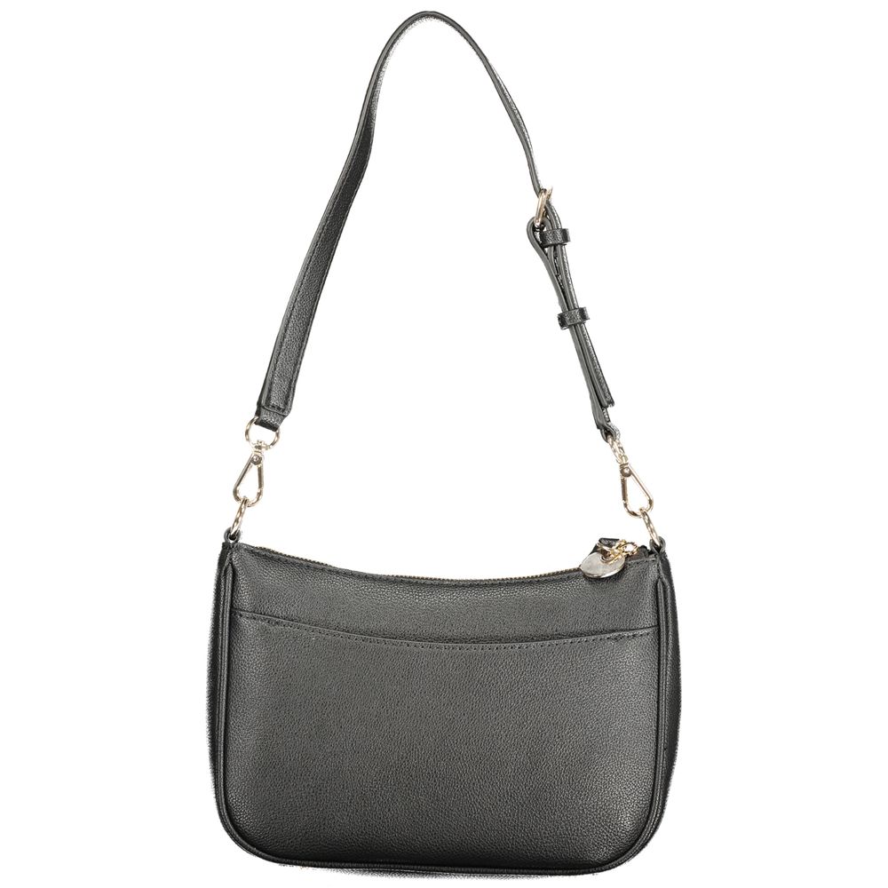 Guess Jeans Black Polyurethane Women's Handbag | Regal Royce