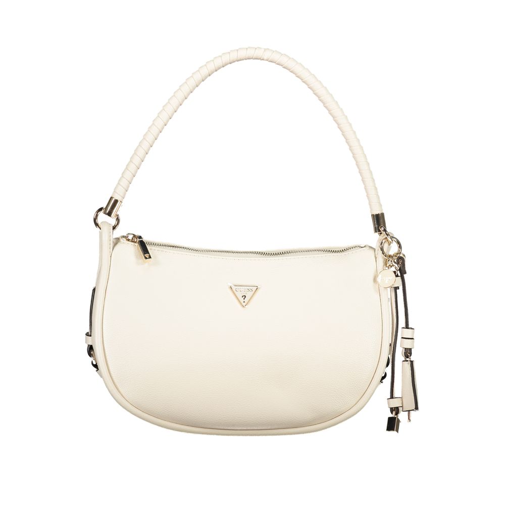 Guess Jeans White Polyurethane Women's Handbag | Regal Royce