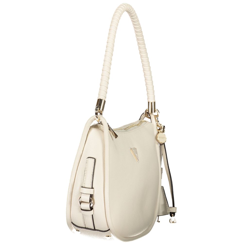 Guess Jeans White Polyurethane Women's Handbag | Regal Royce