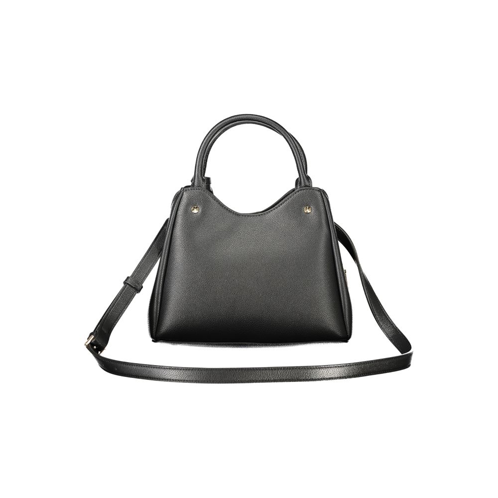 Guess Jeans Black Polyurethane Women Handbag | Regal Royce