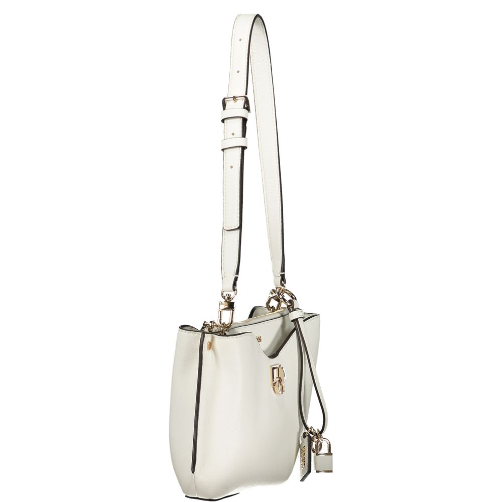 Guess Jeans White Polyurethane Women's Bag | Regal Royce