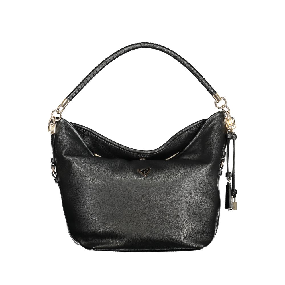 Guess Jeans Nero Polyurethane Women Shoulder Bag | Regal Royce
