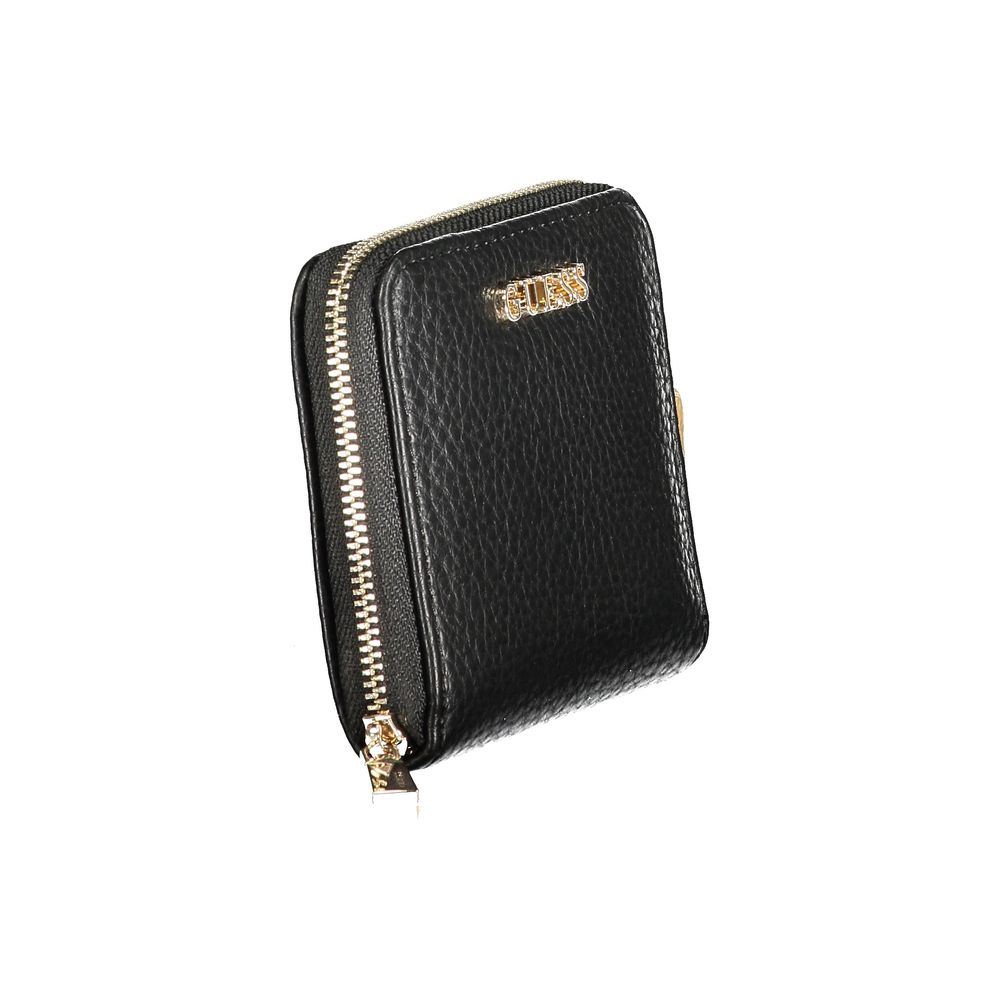 Guess Jeans Black Polyurethane Women Wallet | Regal Royce