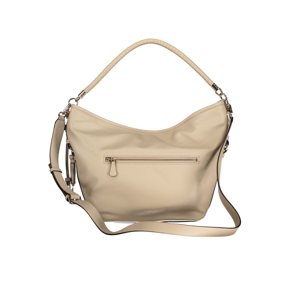 Guess Jeans Beige Polyurethane Women Handbag | Regal Royce