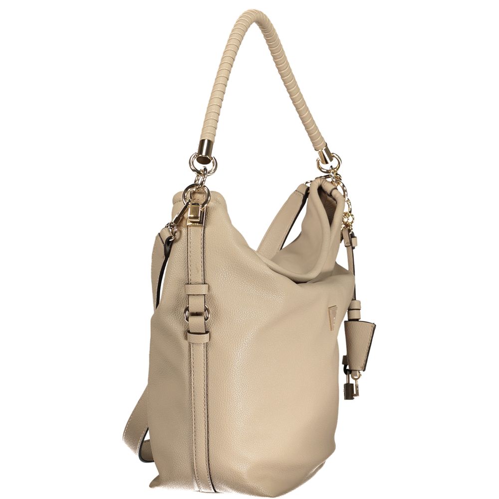 Guess Jeans Beige Polyurethane Women Handbag | Regal Royce