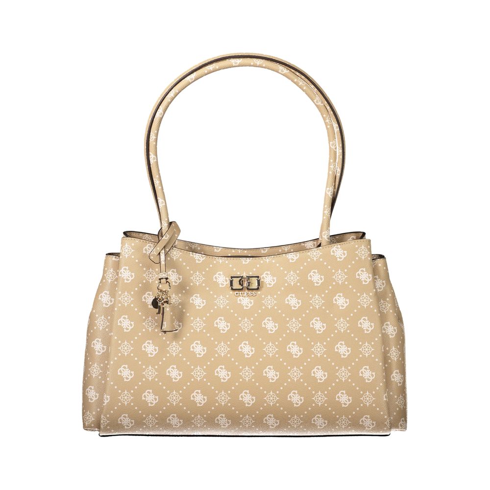 Guess Jeans Beige Polyurethane Women Handbag | Regal Royce