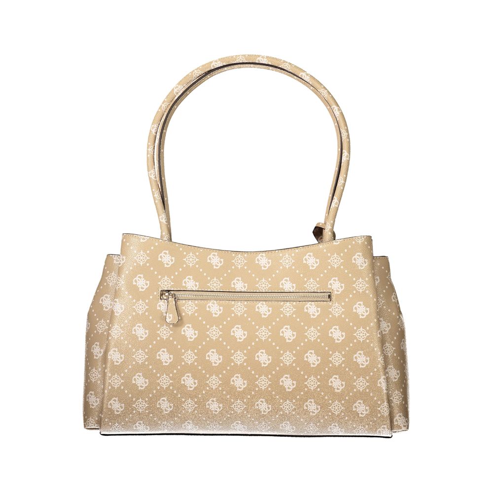 Guess Jeans Beige Polyurethane Women Handbag | Regal Royce