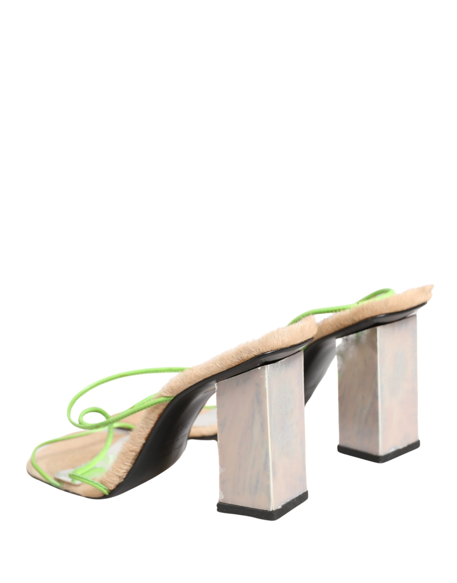 Dolce & Gabbana Multicolor Leather Block Heels Sandals Shoes | Regal Royce