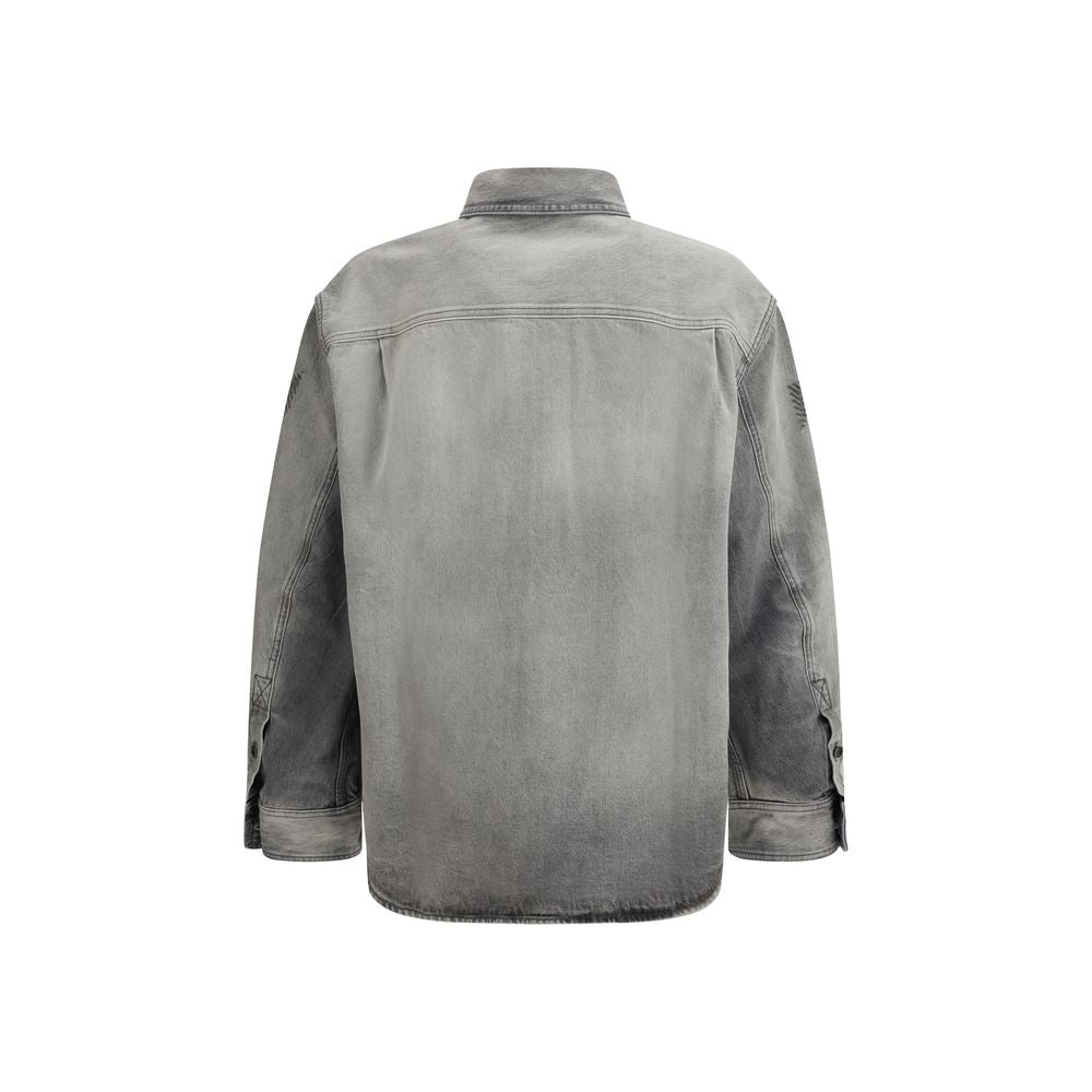 Off-White Gray Denim Shirt | Regal Royce