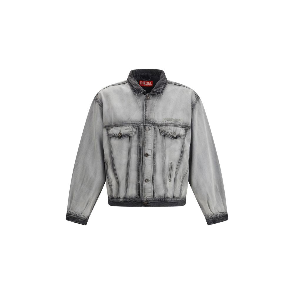 Diesel Gray Cotton Denim Jacket | Regal Royce
