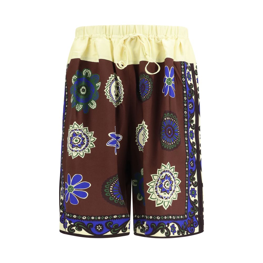 Alemais Multicolor Viscose Bermuda Shorts | Regal Royce