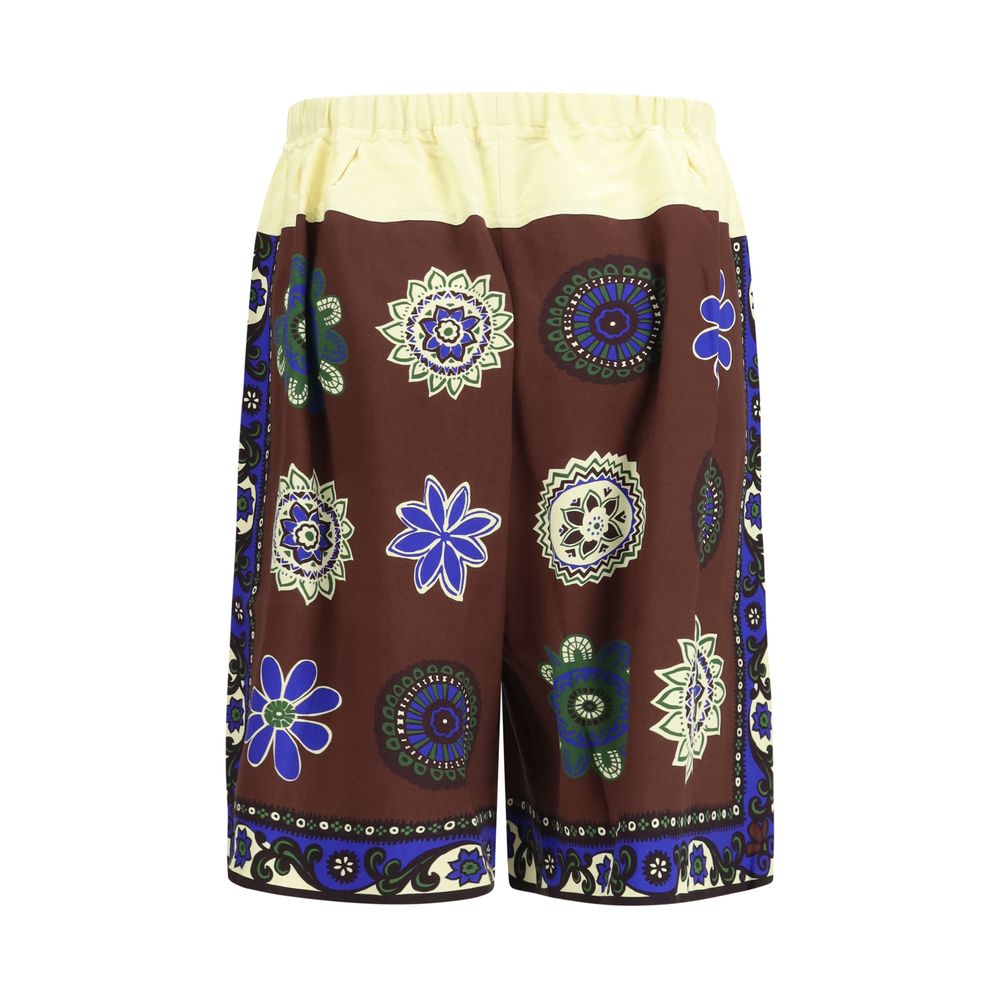 Alemais Multicolor Viscose Bermuda Shorts | Regal Royce