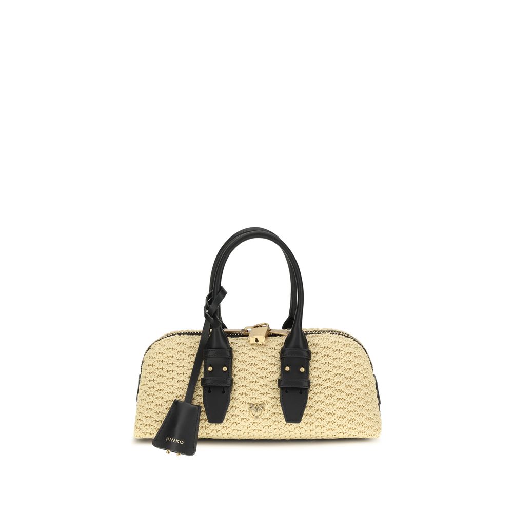 PINKO Beige Raffia Shoulder Bag | Regal Royce