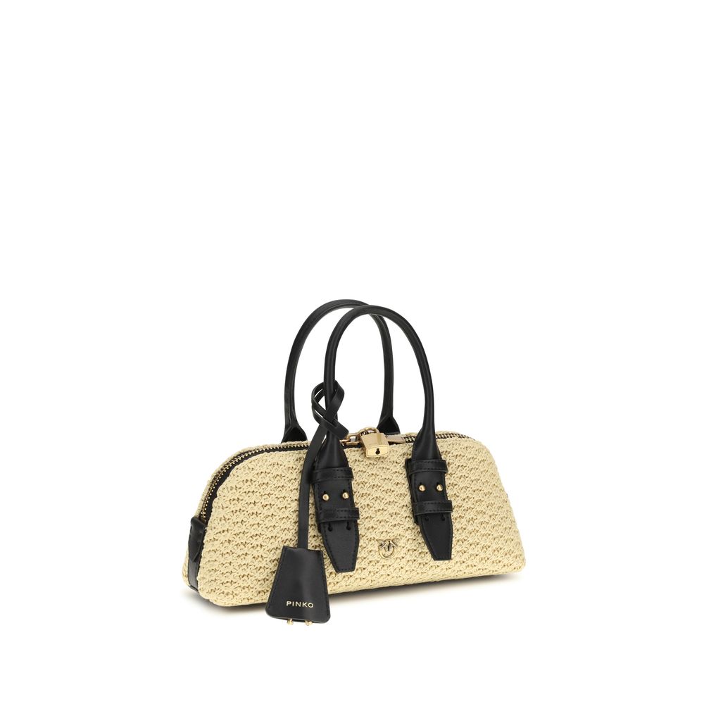 PINKO Beige Raffia Shoulder Bag | Regal Royce