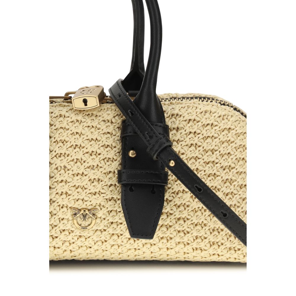 PINKO Beige Raffia Shoulder Bag | Regal Royce