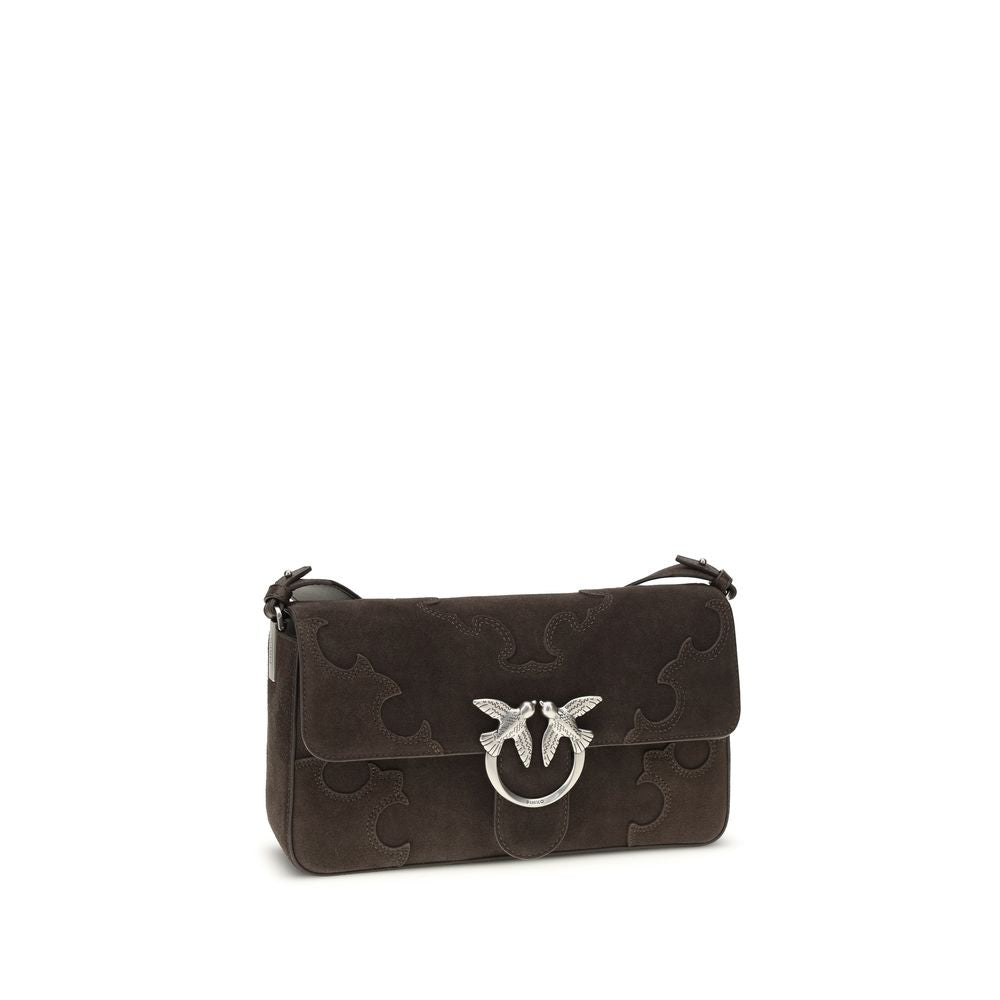 PINKO Brown Calf Leather Bos Taurus Shoulder Bag | Regal Royce