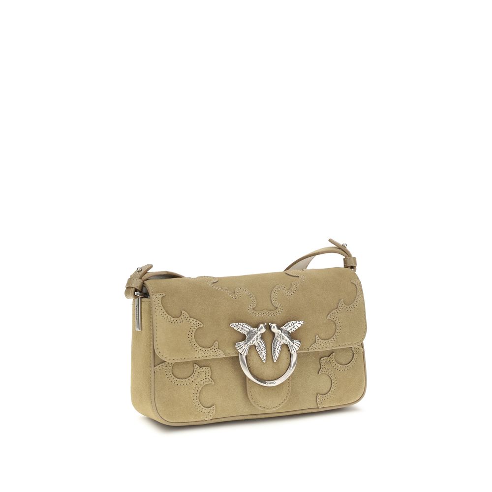PINKO Beige Calf Leather Bos Taurus Shoulder Bag | Regal Royce