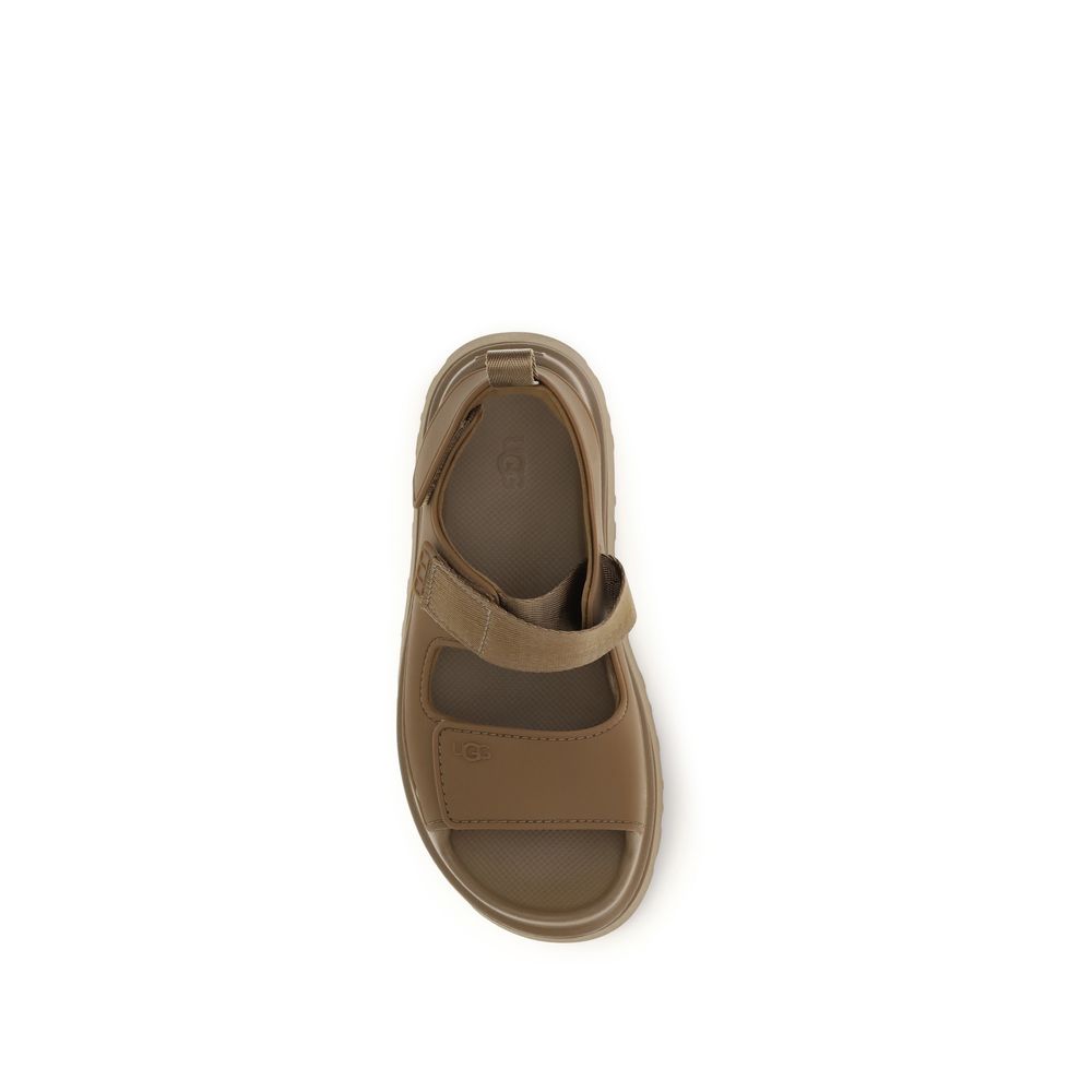 UGG Brown Recycled Polyester Flat Sandals | Regal Royce