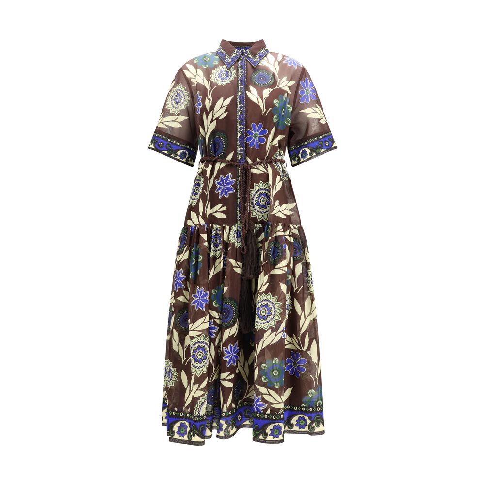 Alemais Brown Cotton Casual Dress | Regal Royce