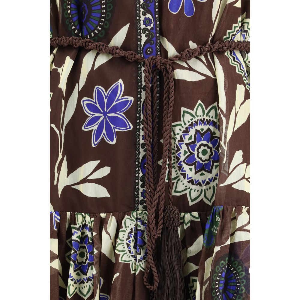 Alemais Brown Cotton Casual Dress | Regal Royce
