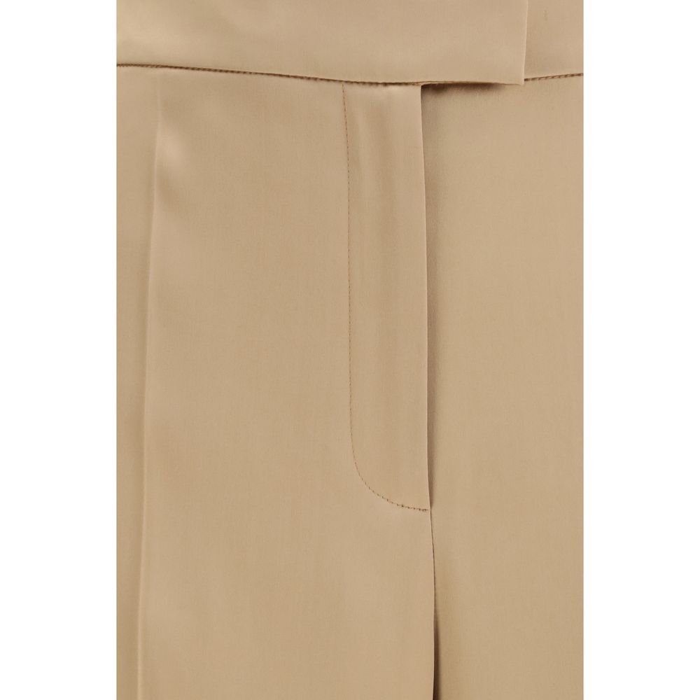 Valentino Beige Silk Dress Pants | Regal Royce