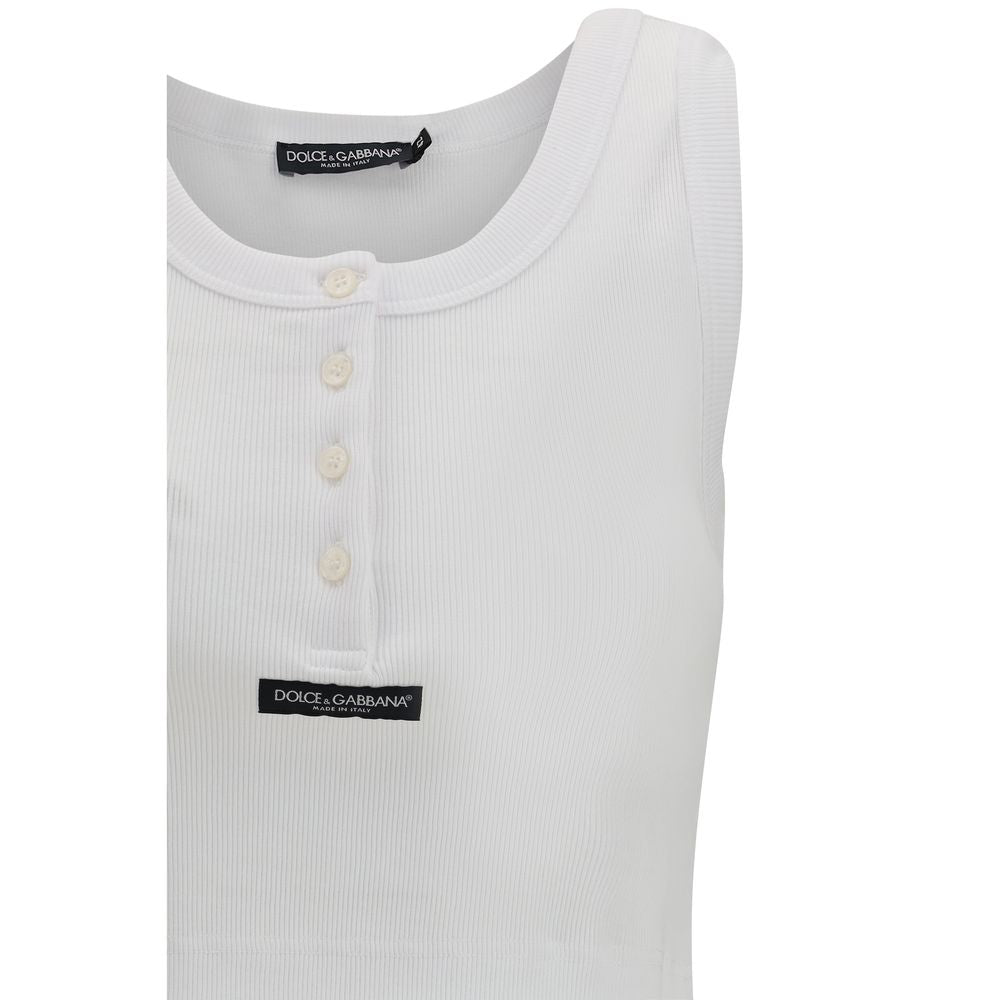 Dolce & Gabbana White Cotton Tank Tops | Regal Royce