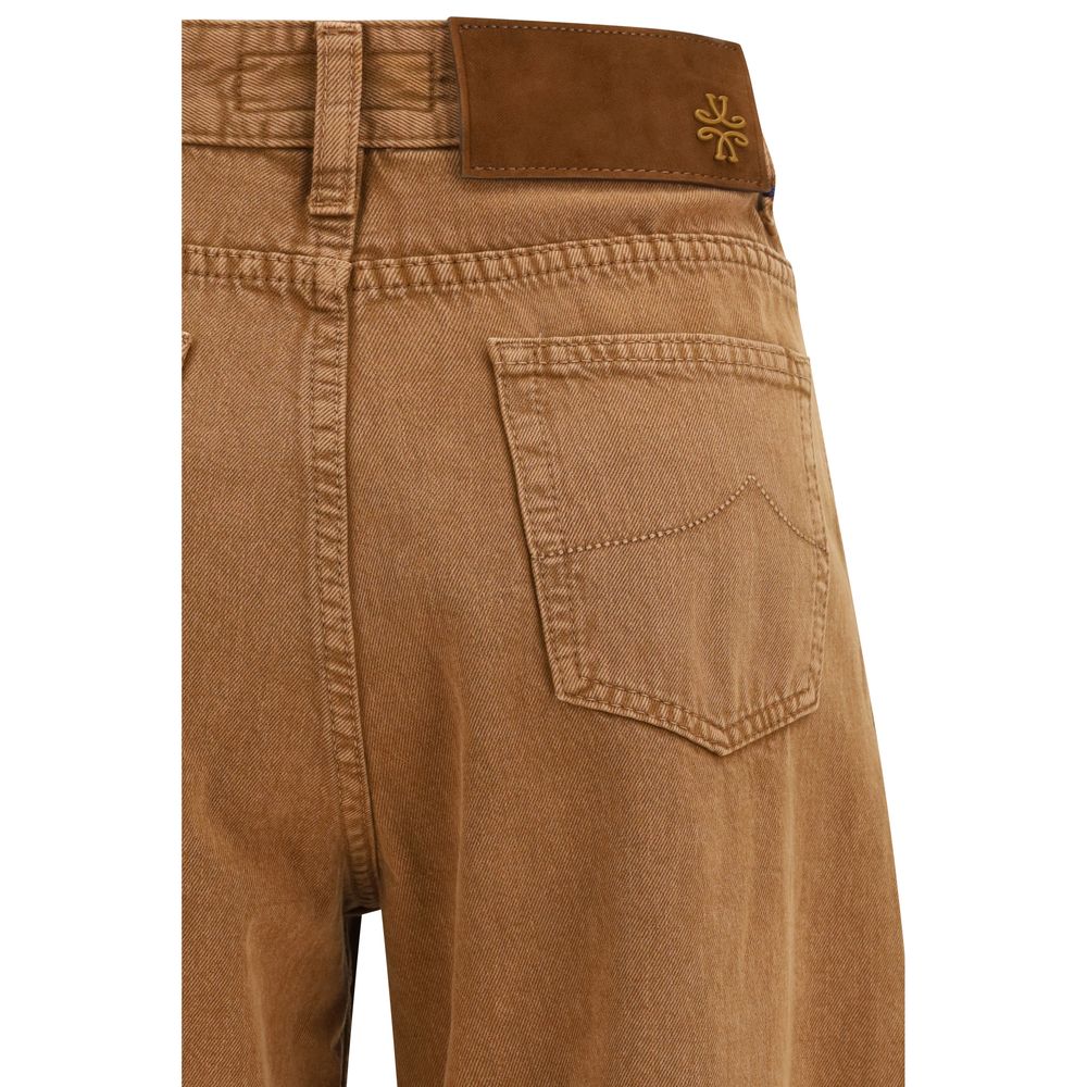 Jacob Cohen Brown Cotton Relaxed Fit Jeans | Regal Royce