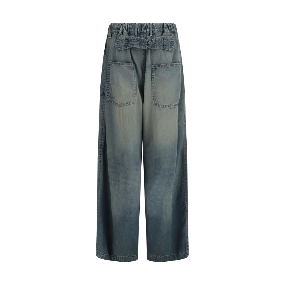 Maison Mihara Yasuhiro Blue Cotton Relaxed Fit Jeans | Regal Royce
