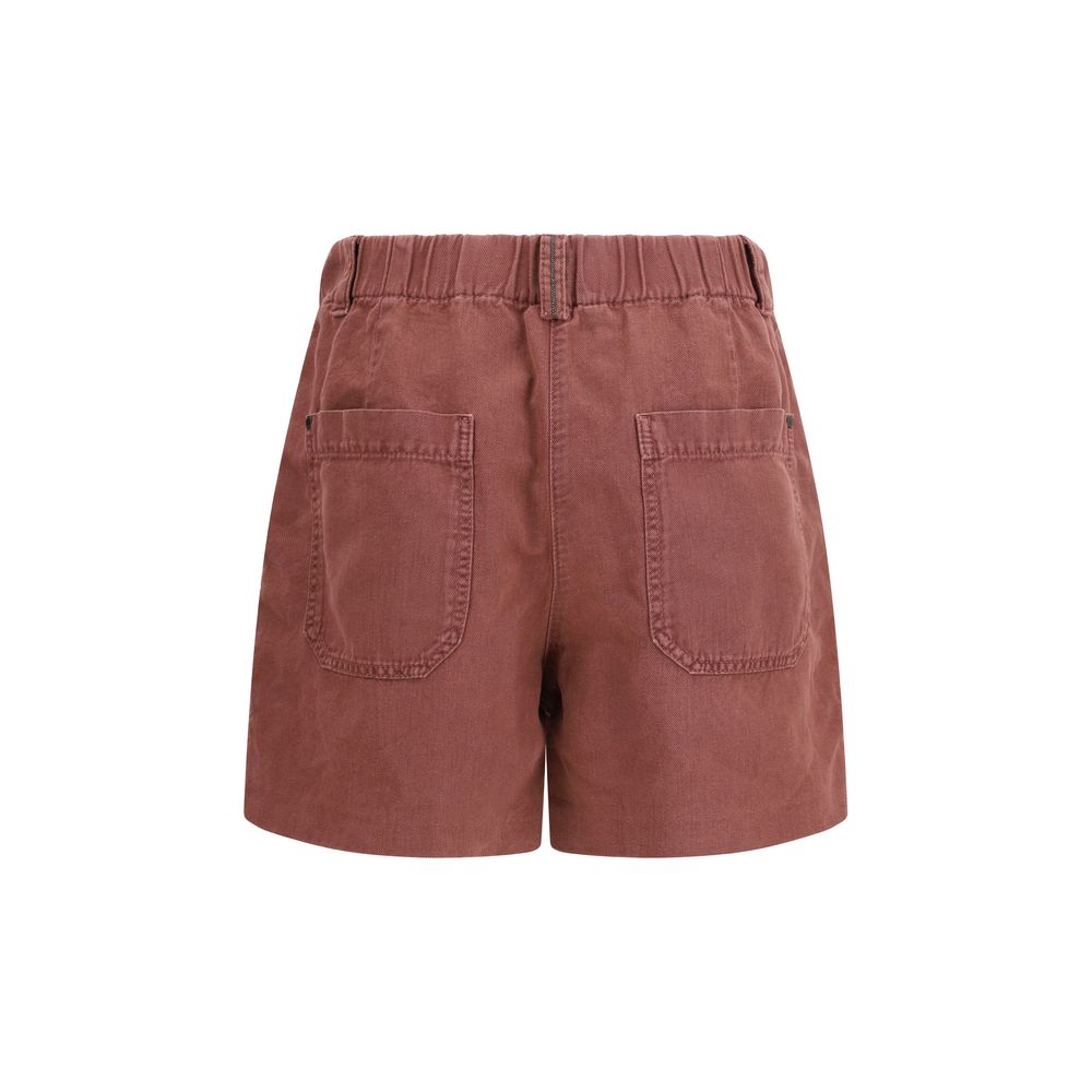 Brunello Cucinelli Brown Cotton Bermuda Shorts | Regal Royce