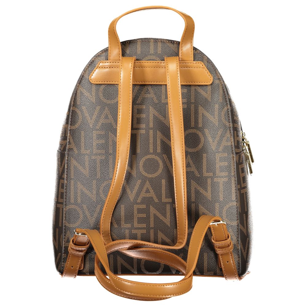 Mario Valentino Brown Polyurethane Womens Backpack | Regal Royce