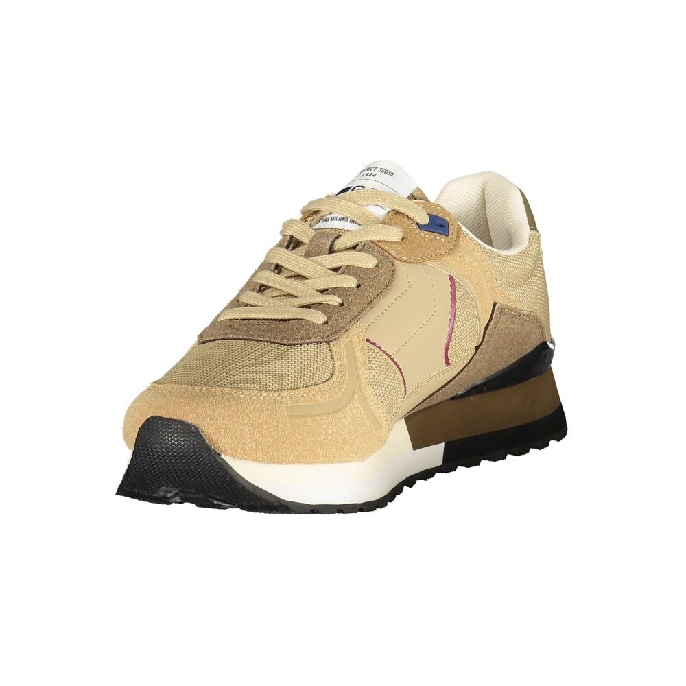 Gas Beige Polyurethane Men Sneaker | Regal Royce