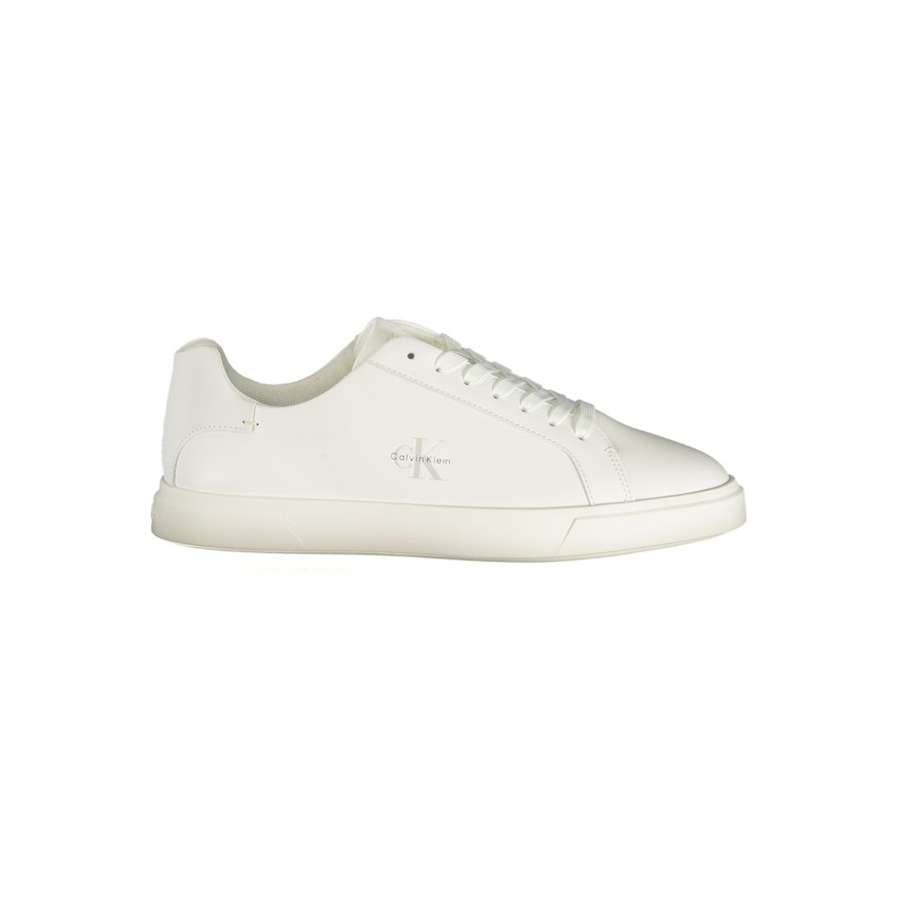 Calvin Klein White Polyurethane Women Sneaker | Regal Royce